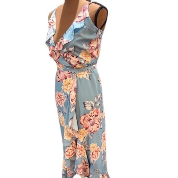 Yumi Kim “Meadow” Floral Maxi-Wrap Dress with Ruffled Edges – Size XS - Picture 4 of 10